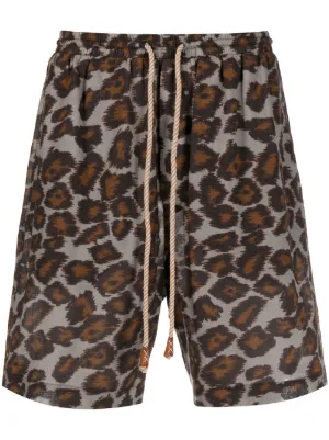 animal print running shorts