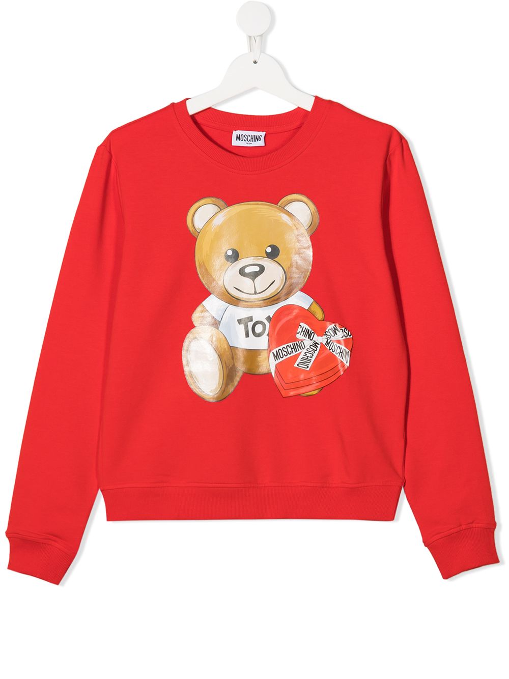 фото Moschino kids толстовка с принтом teddy bear