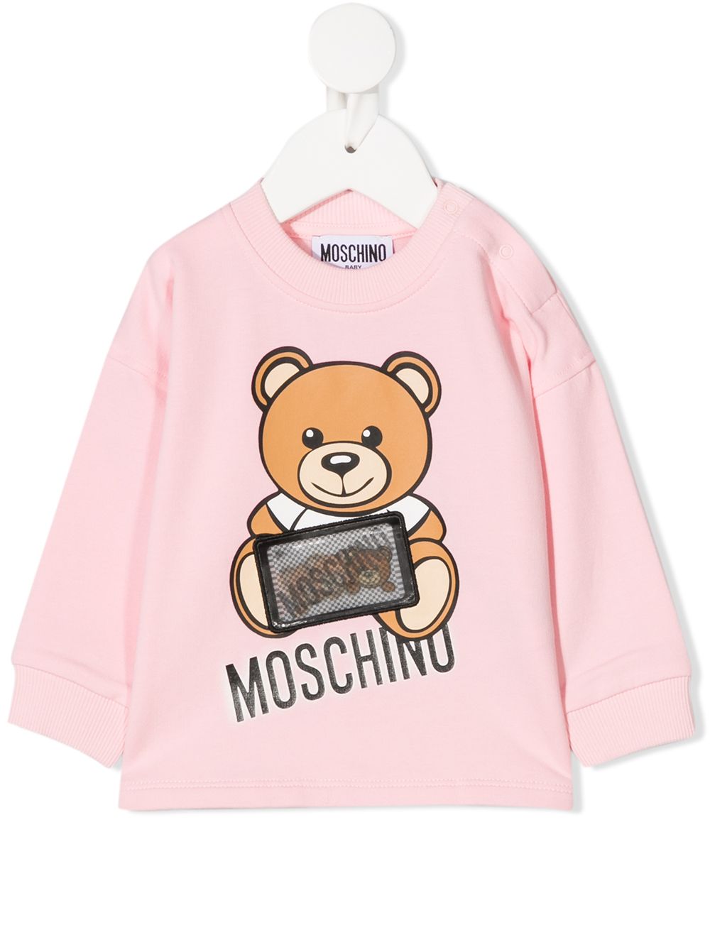 фото Moschino kids толстовка с нашивкой-логотипом