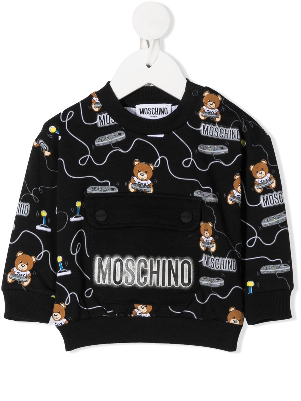 фото Moschino kids толстовка teddy bear с логотипом