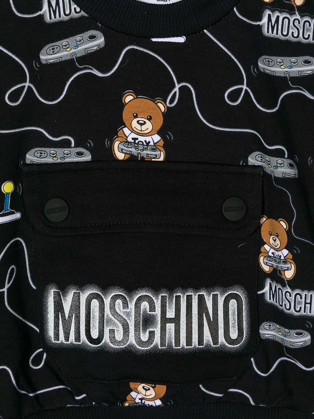 фото Moschino kids толстовка teddy bear с логотипом