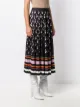 Valentino pleated multi-print skirt