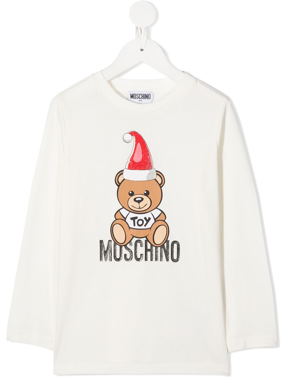 фото Moschino kids футболка christmas teddy с длинными рукавами