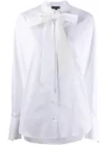 Jejia pussy-bow long sleeve silk blouse - White