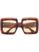 Image 1 of Gucci Eyewear Havana square-frame sunglasses
