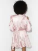Off-White ruffled draped mini dress
