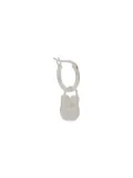 True Rocks single padlock hoop earring - Silver