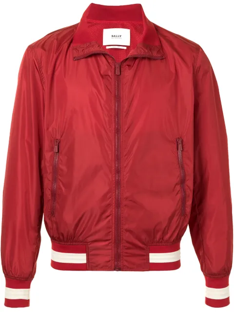 Bally red shell bomber jacket for men 
