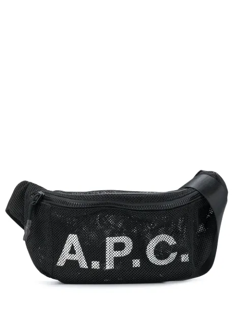 A.P.C. mesh printed logo belt bag