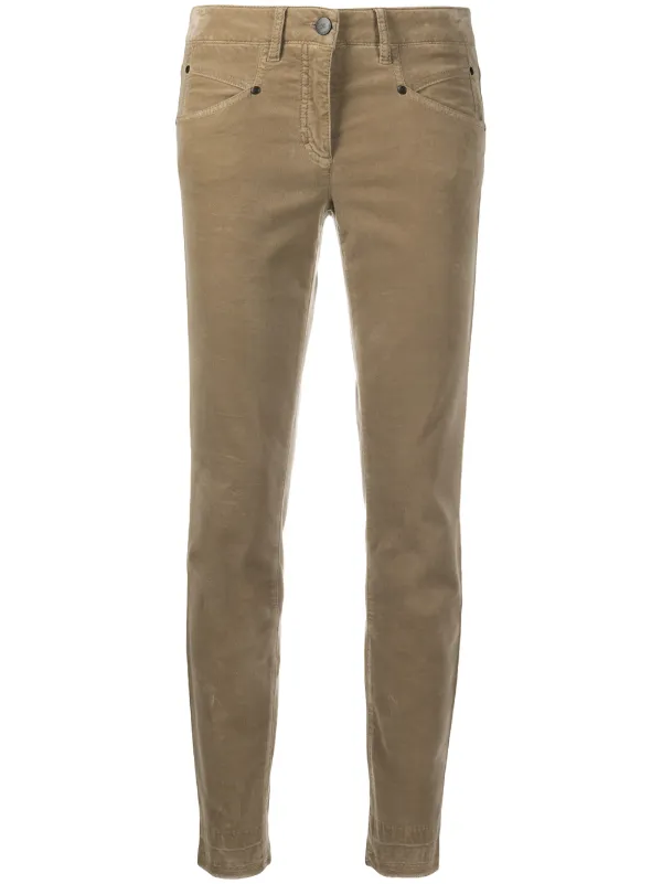 skinny velvet trousers