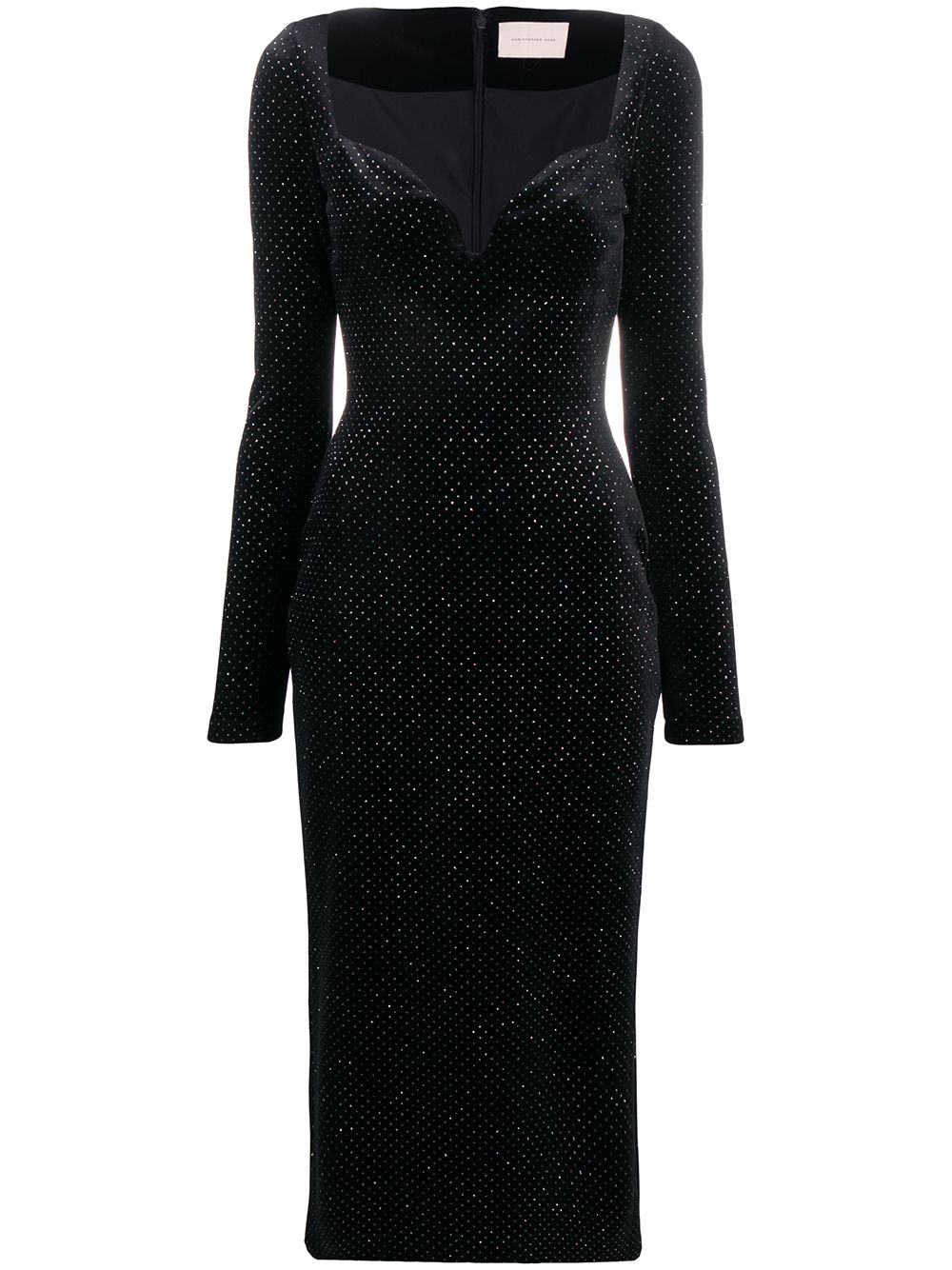 Christopher Kane Glitter Velvet Sweetheart Dress - Farfetch