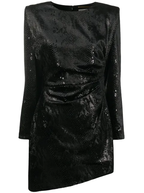 Saint Laurent silk snakeskin-effect mini dress
