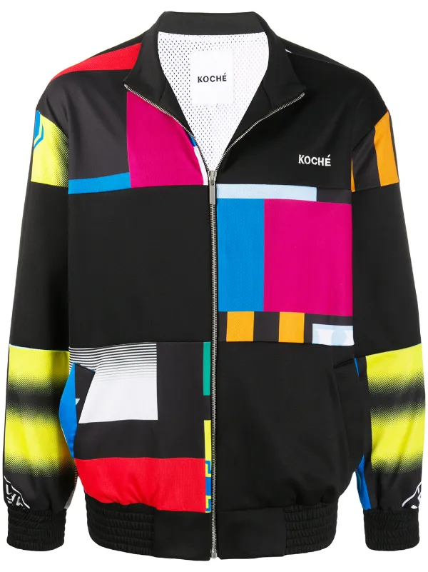 color block bomber jacket