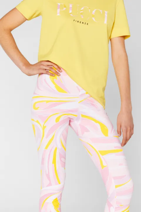 Vetrate Print Leggings in pink | PUCCI