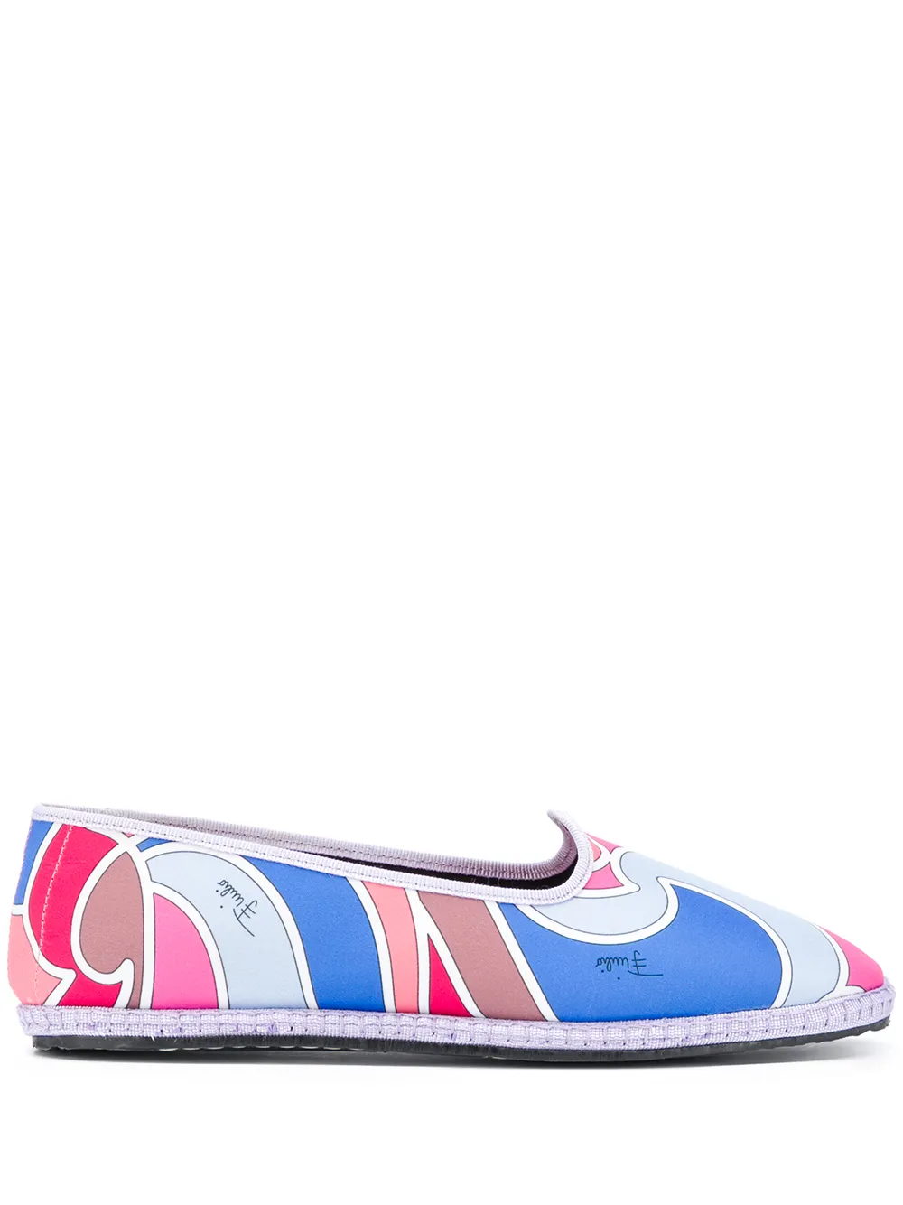 

PUCCI Quirimbas print slippers - Blue