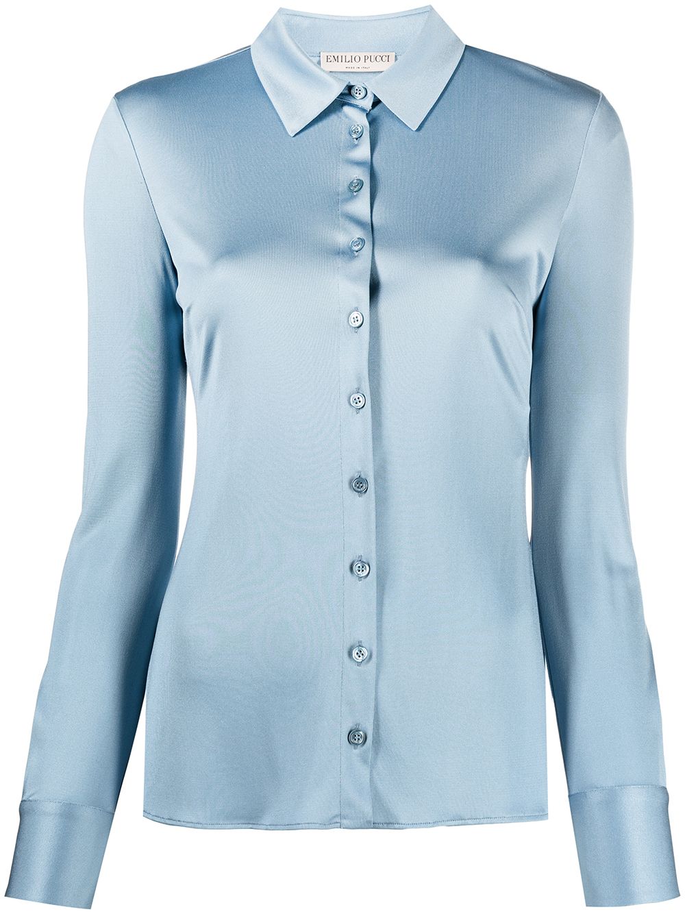 Emilio Pucci Button-up Long-sleeve Shirt In Blue