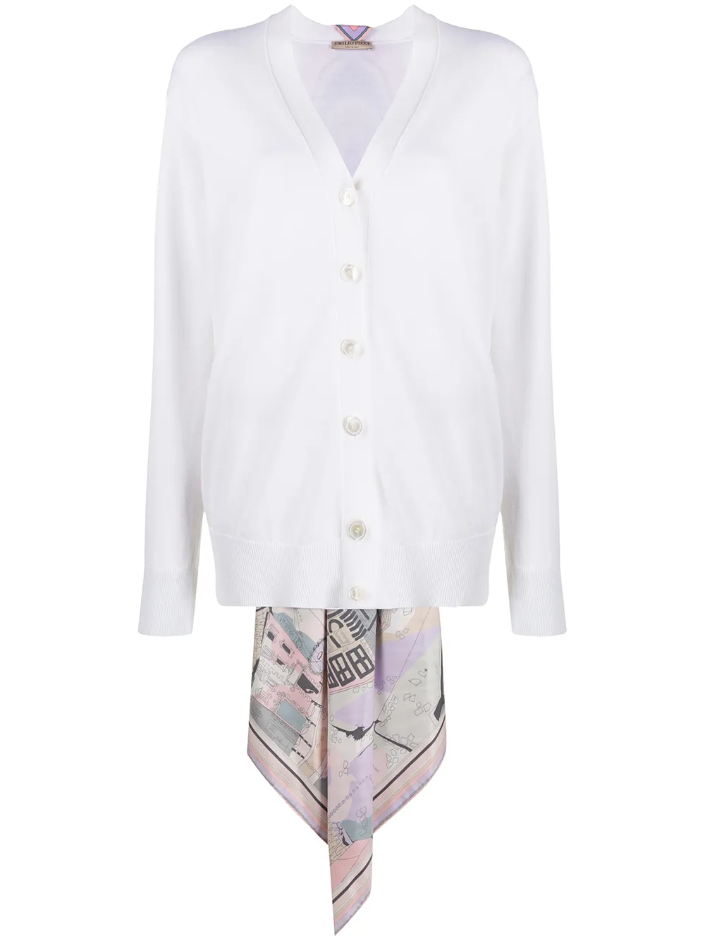 

PUCCI V-neck wool cardigan - White