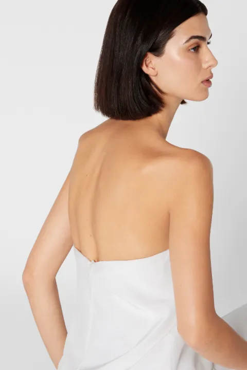 Strapless Silk Dress in white | PUCCI