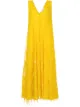Image 1 of Emilio Pucci feather-detail V-neck gown