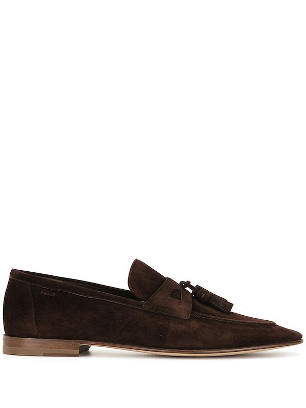 bally suede loafers