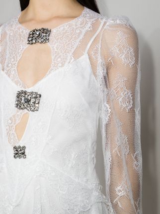 crystal embellished lace gown展示图