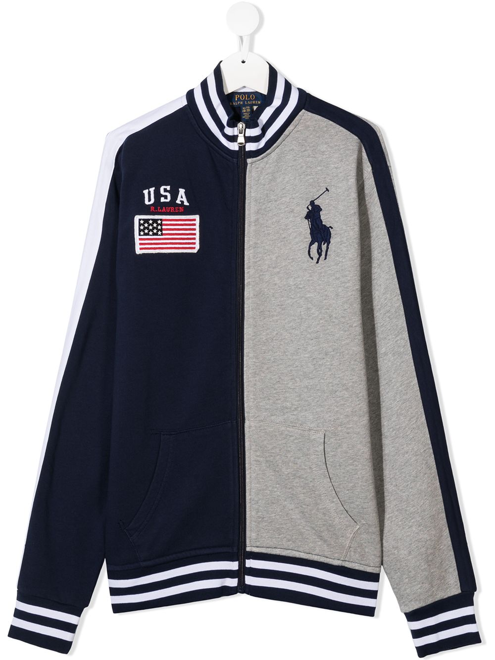 фото Ralph lauren kids двухцветная толстовка на молнии