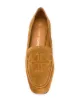 Tory Burch embossed-logo suede loafers