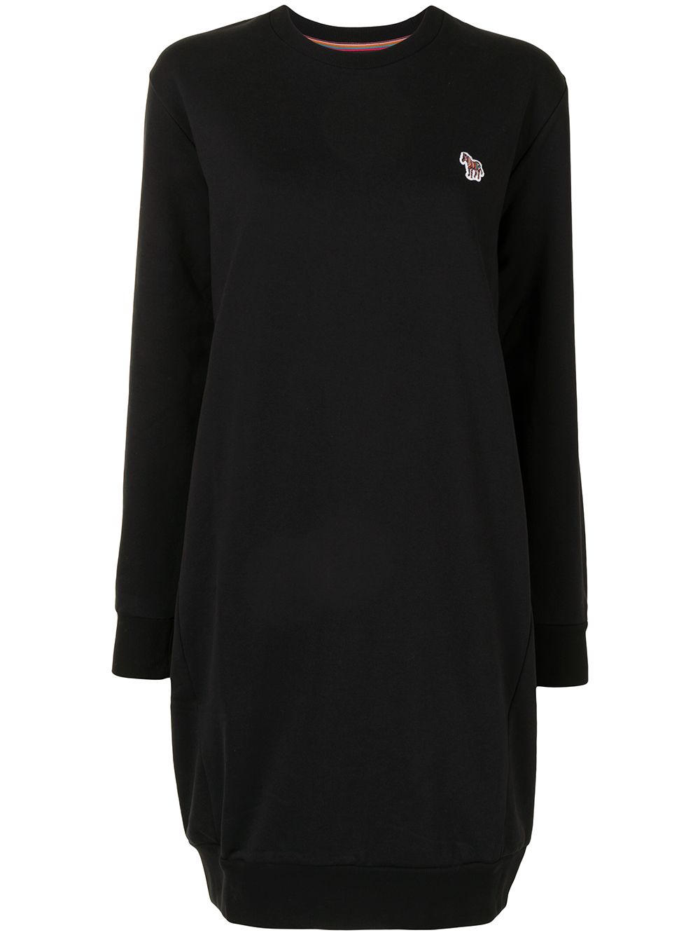 ps paul smith robe-pull à patch poitrine - noir