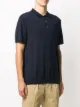 Closed short sleeve wool polo shirt