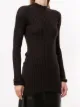 Bottega Veneta كنزة برقبة عالية وحياكة مخططة