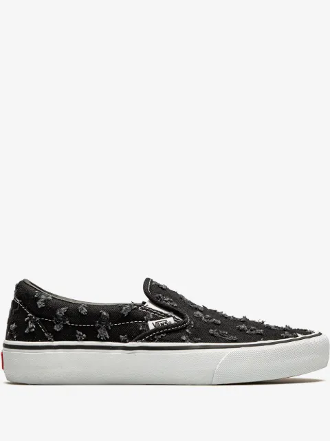 Vans x Supreme Slip-On Pro "Black Hole Punch Denim" sneakers