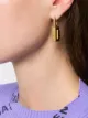 Image 2 of Balenciaga padlock B motif earrings