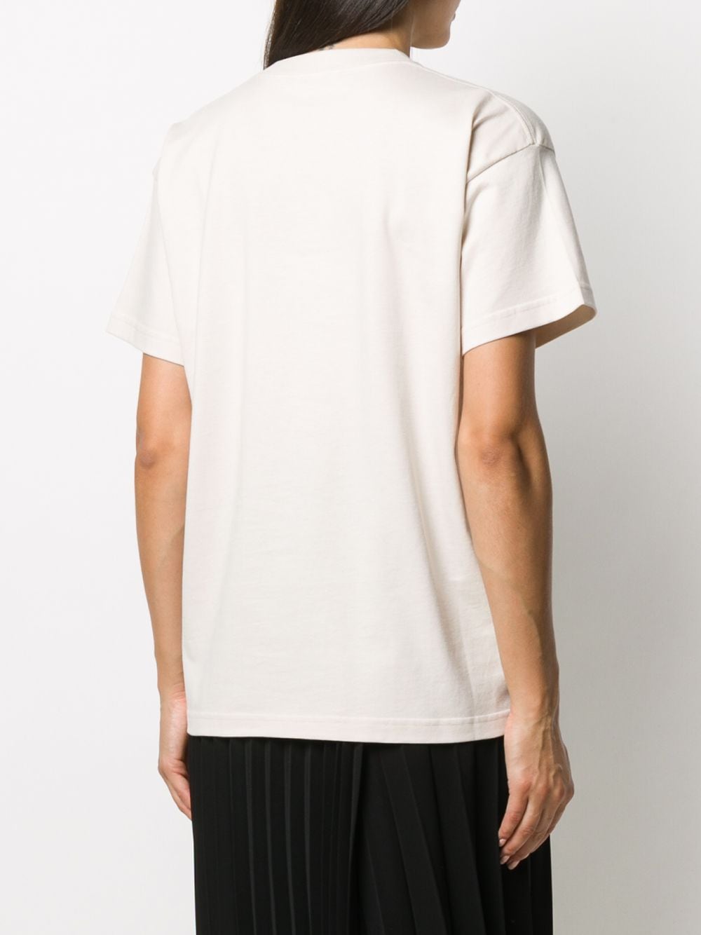 Shop Balenciaga Logo Print Short-sleeved T-shirt In Neutrals