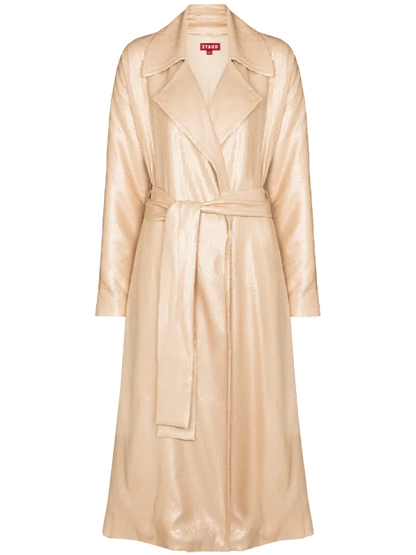 embroidered trench coat