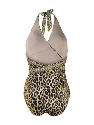 leopard print one-piece swimsuit展示图