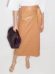 Image 2 of Nanushka Amas faux-leather wrap skirt