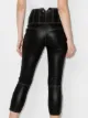 Alexander McQueen contrast stitching lambskin cropped trousers
