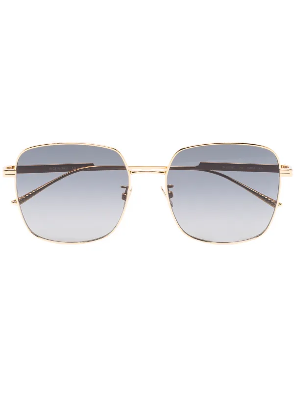 square gold frame sunglasses
