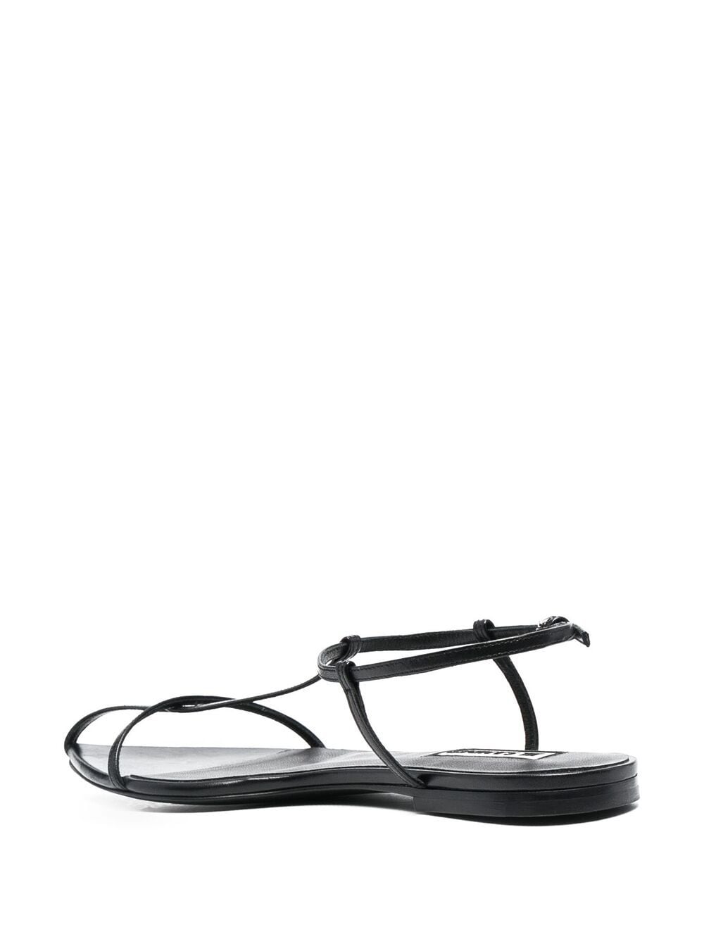 Shop Jil Sander Strappy Flat Sandals In Schwarz