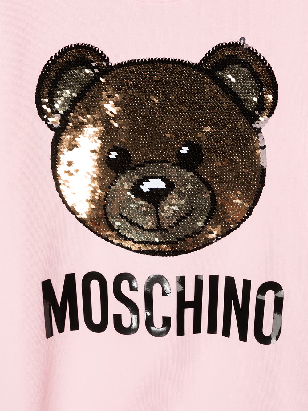 фото Moschino kids толстовка teddy с пайетками