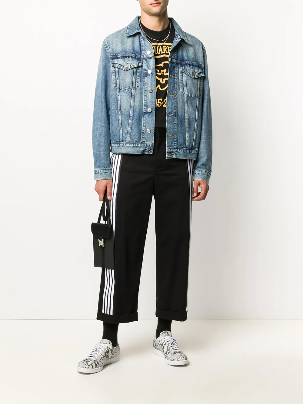 Dsquared2 T-shirt met logoprint - Zwart
