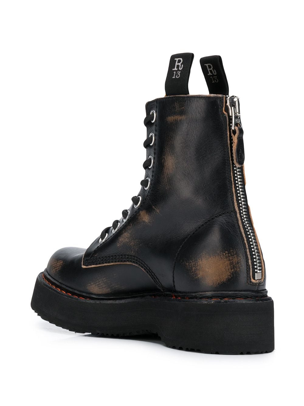 R13 Distressed lace-up Boots - Farfetch