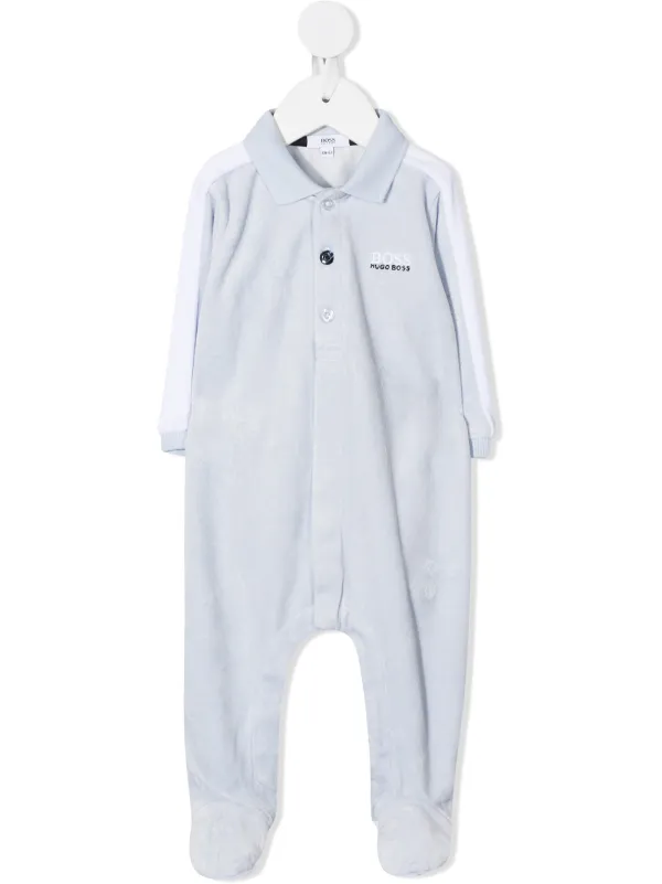 unisex velour babygrow
