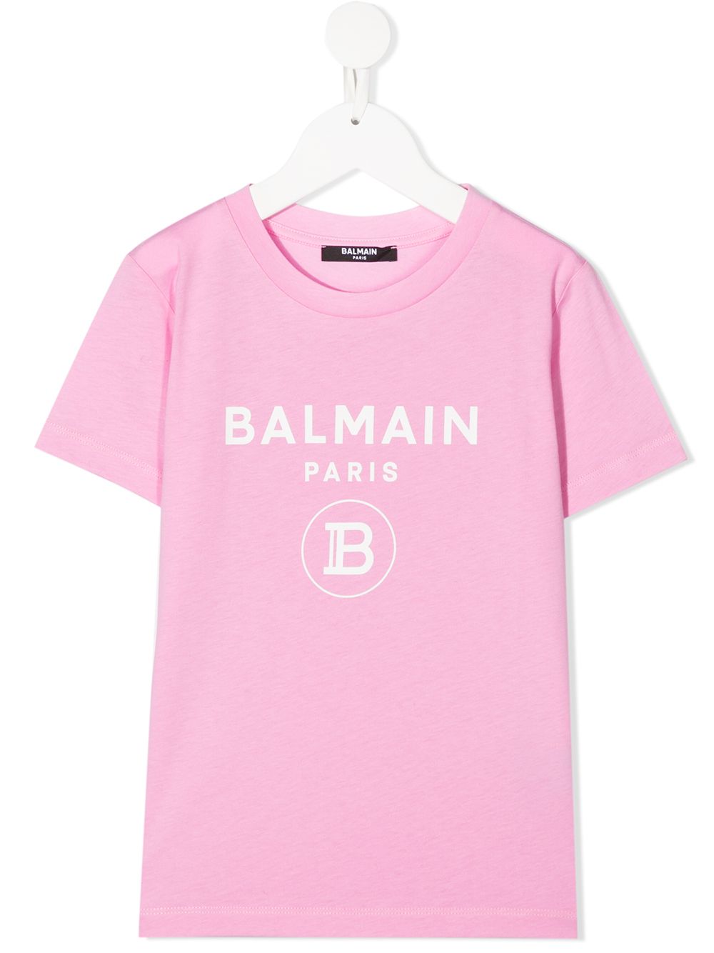 фото Balmain kids футболка с короткими рукавами и логотипом