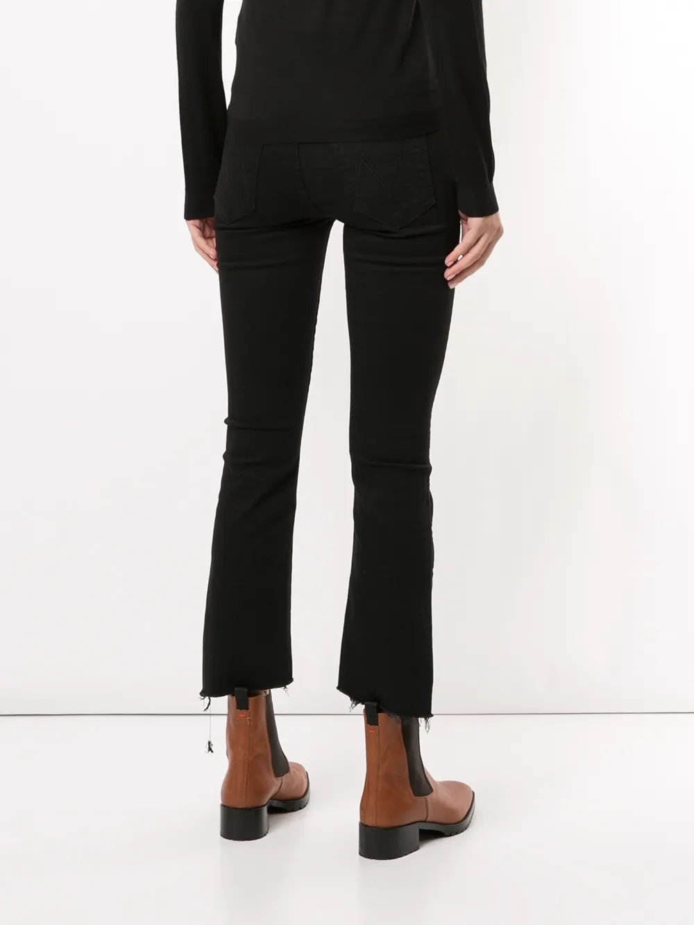 MOTHER Cropped jeans Zwart