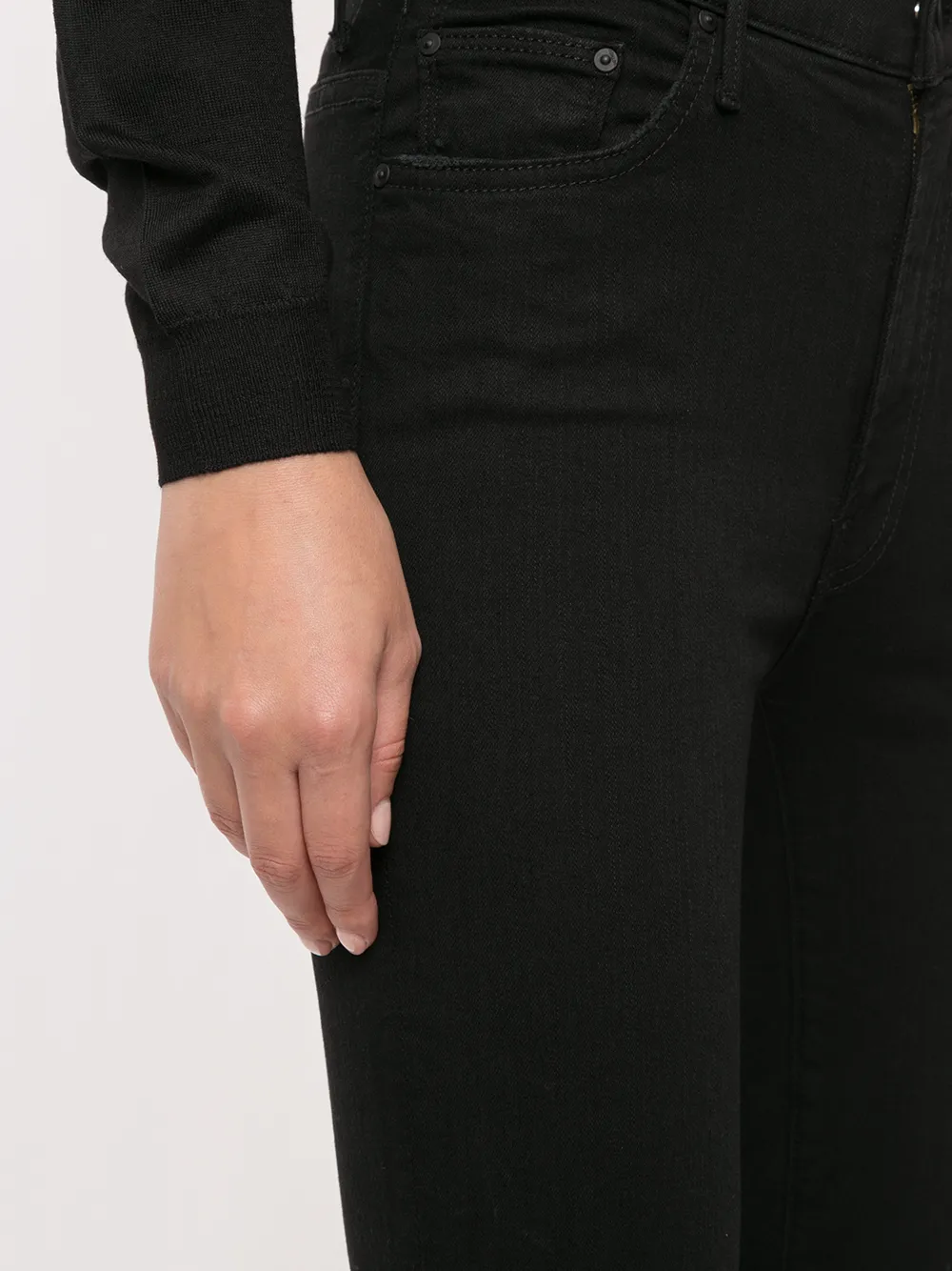 MOTHER Cropped jeans Zwart