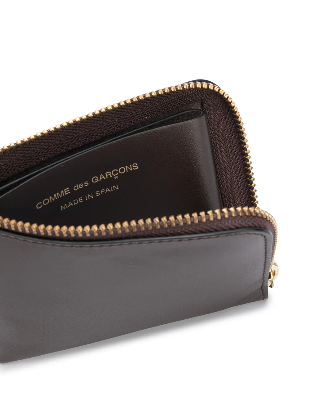 Leather Half Zip Wallet - Black - SA3100