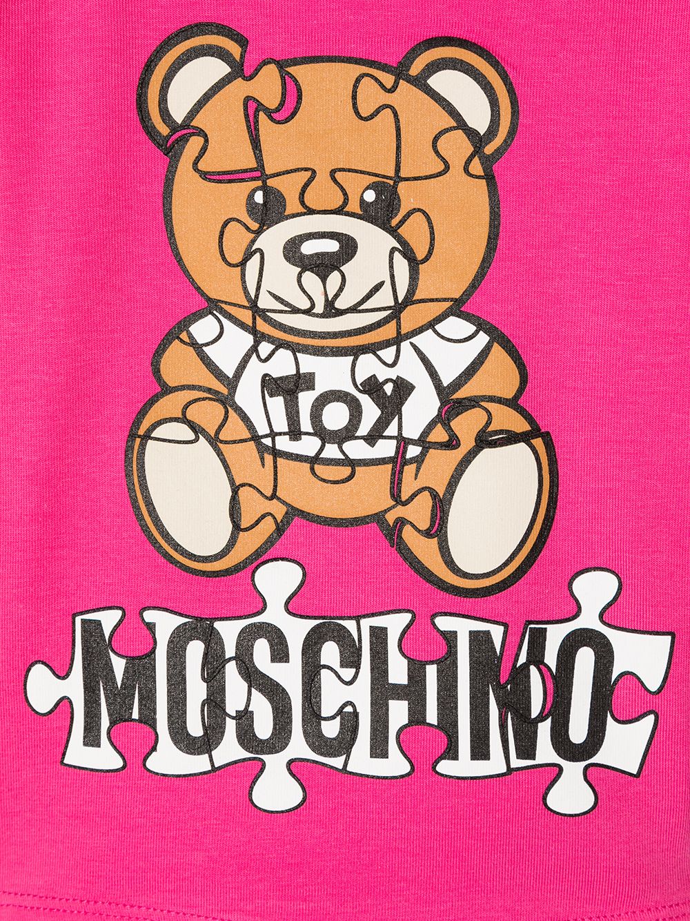 фото Moschino kids толстовка с принтом puzzle teddy