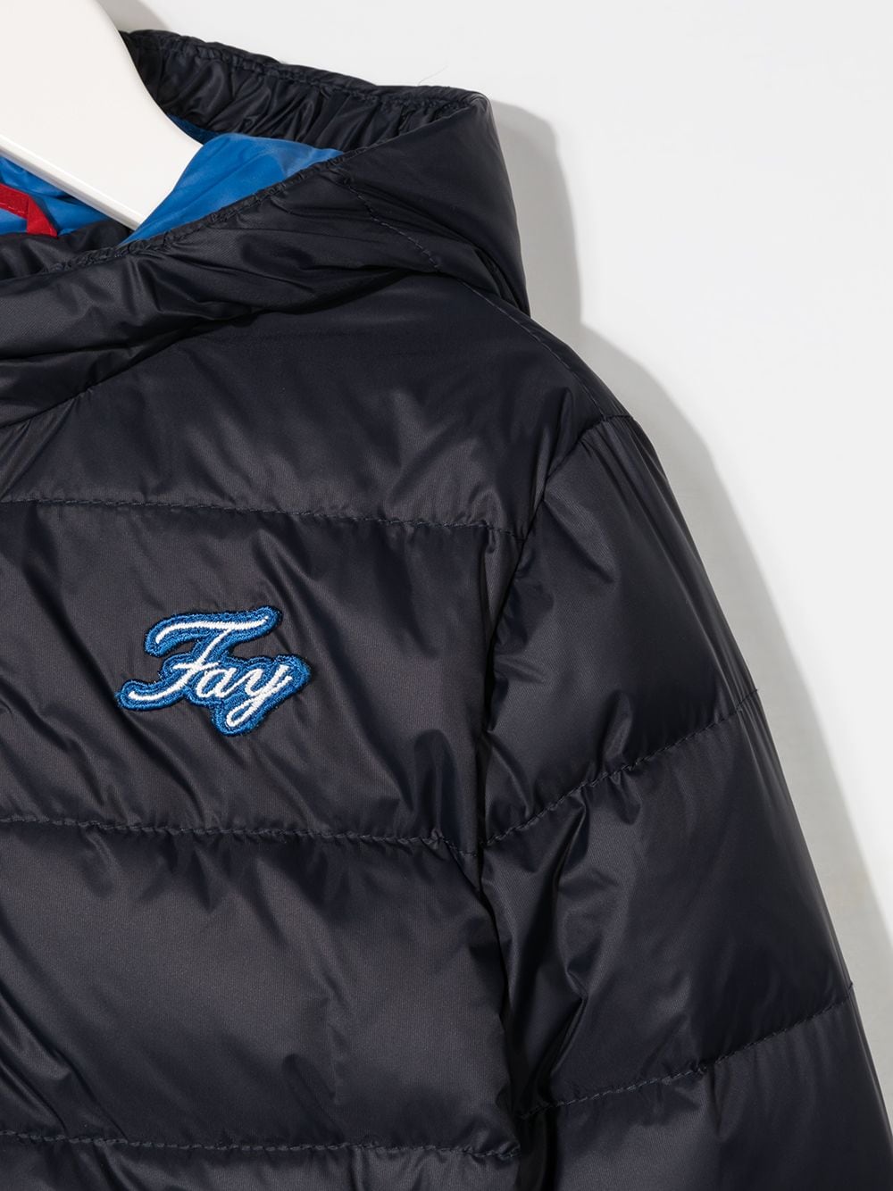 Shop Fay Hooded Puffer Jacket In Blue