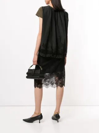 drawstring sheer hem top展示图